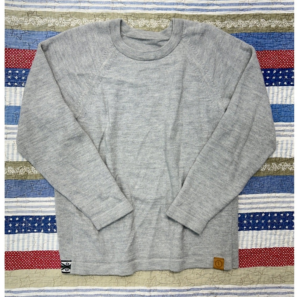 Paka Original Crew Gray Royal Alpaca Blend Raglan Pullover Sweater / Men's XXL